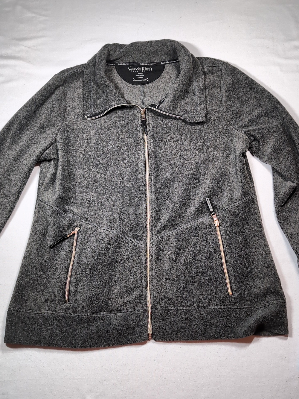 Calvin Klein Women's Gray Zip-Front Jacket NWT